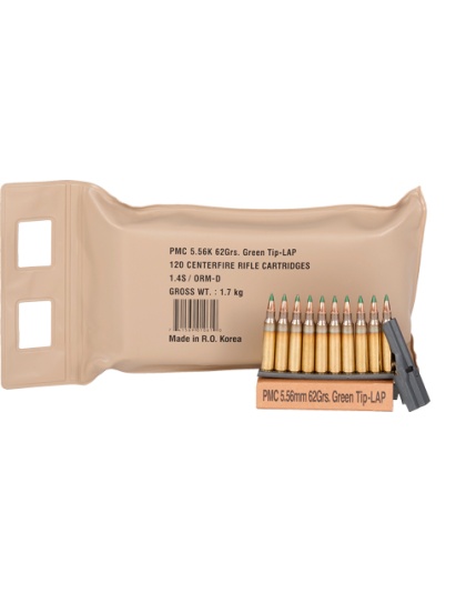 PMC 5.56K 5.56X45 62 Grain (M855) 120 Rounds Battle Pack 5-Pack/Cs