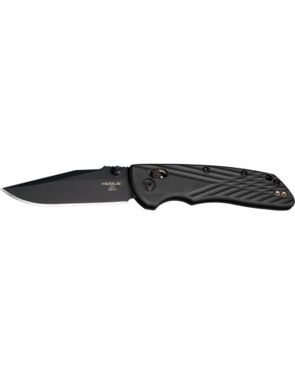 Hogue Deka Able Lock Fldr 3.25 Clip Point Blade Poly Black
