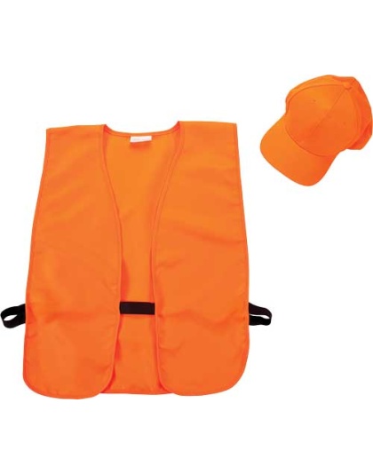 Allen Hat & Vest Combo Blaze Orange Vest M-Extra Large Hat Fits Most