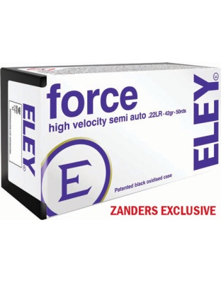 Eley Force 22LR 42 Grain Round Nose 50 Rounds 100 Boxes per Case