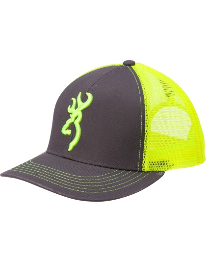 Browning Flashback Hat Charcoal/Neon Green