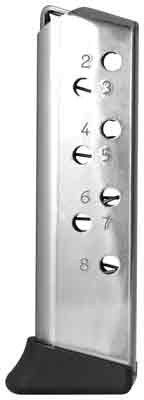 MEC-Gar Magazine 1911 Government.45 Automatic Colt Pistol 8 Rounds Nickel