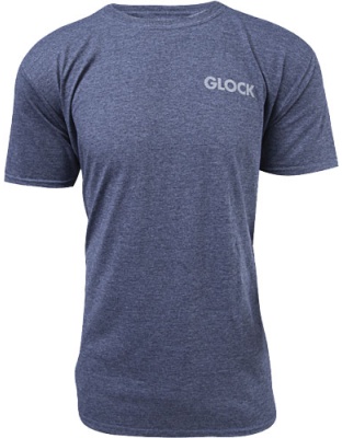 Glock Heathered Navy Pistol Flag T-Shirt Medium