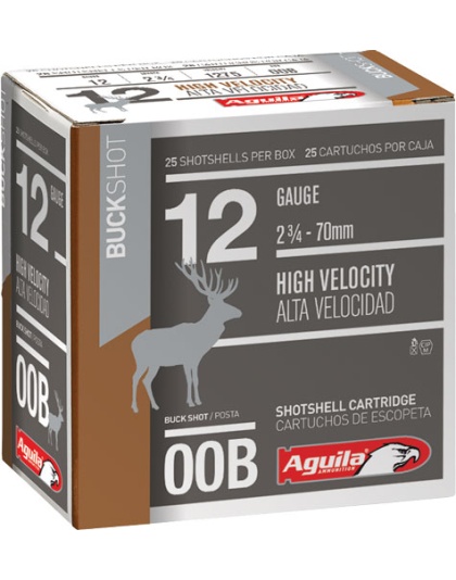 Aguila Shotshell 12 Gauge 2.75" 00 Buck 25 Rounds 10BX/Cs