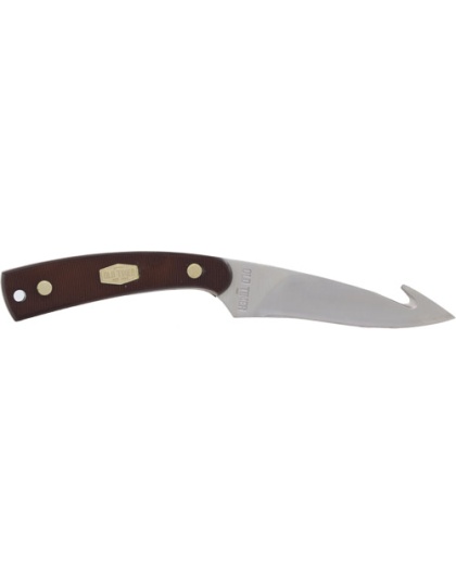 Old Timer Knife Guthook Skinnr 3.5" Fixed Stainless Steel Delrin with Sheath