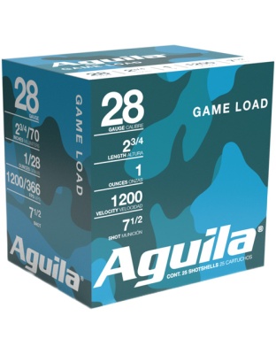 Aguila Shotshell 28 Gauge 2.75" 1 Ounce #7.5 25 Rounds 20 Boxes per Case