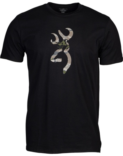 Browning Short-Sleeve T-Shirt Camo Buckmark Black/Ovix X-Large