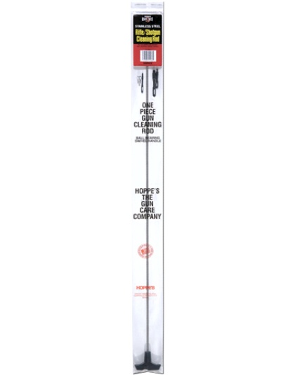 Hoppes Cleaning Rod 1-Piece Stainless Steel Benchrest Rifle/Shotgun