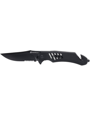Smith & Wesson Knife Extreme Ops 3.5" Folder with Strap Cutter Black