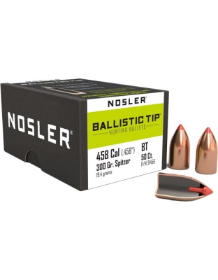 Nosler Bullets 458 Caliber .458 300 Grain Ballistic Tip 50 Count