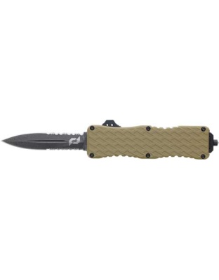 Schrade Knife Uproar D/A Out-the-Front 3" D2 Bayonet Point Flat Dark Earth/Black