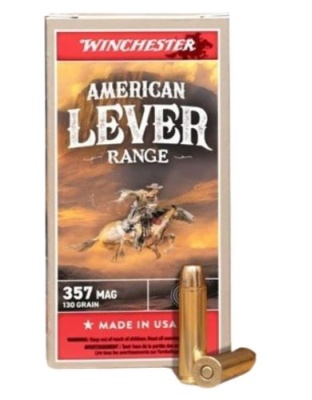 Winchester Ammunition American Lever 357 Magazine 130 Grain Full Metal Jacket 50 Rounds 10 Boxes per Case