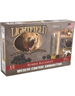 Lightfield 12 Gauge 2.75" 21-Ball Rubber Buckshot 5 Rounds 10 Boxes per Case
