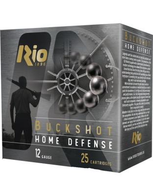 Rio Ammunition Home Defense 12 Gauge 2.75" 1 Buck 9 Pellet 25 Rounds 10 Boxes per Case