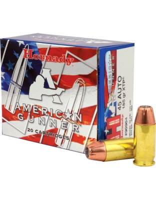 Hornady American Gunner 45 Automatic Colt Pistol 185 Grain XTP 20 Rounds 10 Boxes per Case