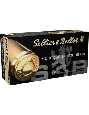 Sellier & Bellot S&b 380 Automatic Colt Pistol 92 Grain Full Metal Jacket-Round Nose 50 Rounds 20 Boxes per Case