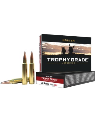 Nosler Bullets Trophy Grade Long Rifle 33 Nosler 265 Grain Ablr 20 Rounds