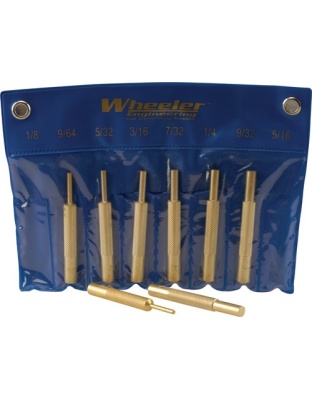 Wheeler 8-Pc Brass Punch Set with Storage Pouch