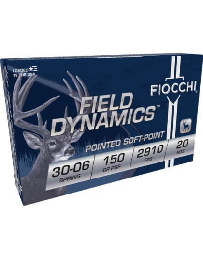 Fiocchi 30-06 150 Grain Pointed Soft Point 20 Rounds 10 Boxes per Case