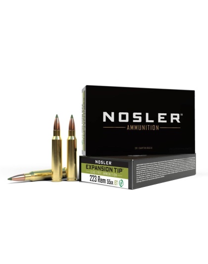 Nosler E-Tip Rifle Ammunition 223 Rem 55 gr E-Tip 3100 fps 20/ct
