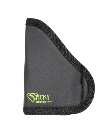Sticky Holsters Small Sticky Pocket Holster for Glock 42 with Front Laser Black Ambi