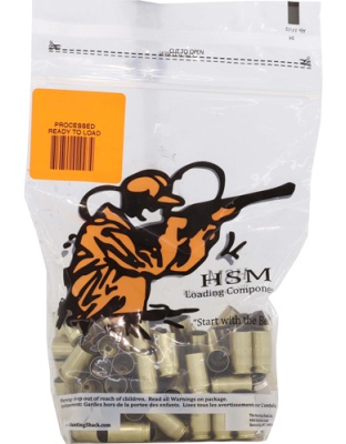 HSM Ammo Brass 40 S&W Once Fired Unprimed 100 Pack