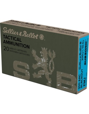 Sellier & Bellot S&b Subsonic 300 Aac 200 Grain Full Metal Jacket 20 Rounds 50 Boxes per Case