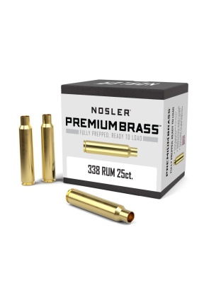 Nosler Unprimed Brass Rifle Cartridge Cases.338 RUM 25/ct