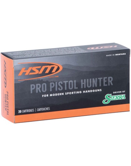 HSM Ammo Pro Pistol 500 Sw Magazine 400 Grain Jacketed Soft Point 20 Rounds 20 Boxes per Case