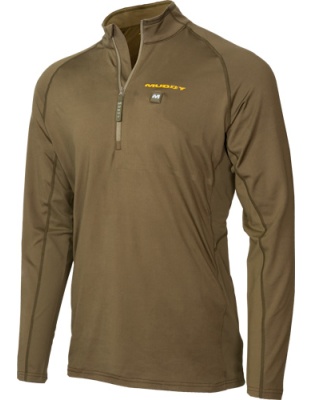 Muddy Apparel Nucleus Heated Quarter Zip Brown Clay Large