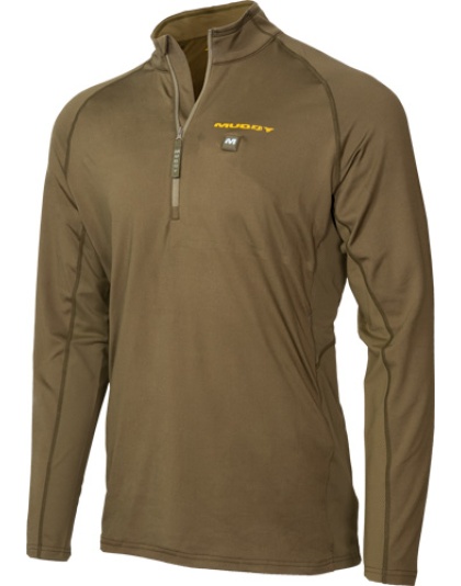 Muddy Apparel Nucleus Heated Quarter Zip Brown Clay Large