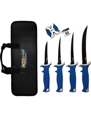 Fortune Products (Accusharp) Accusharp 6-Piece Fillet Knife Kit with Sharpener & Zip Case