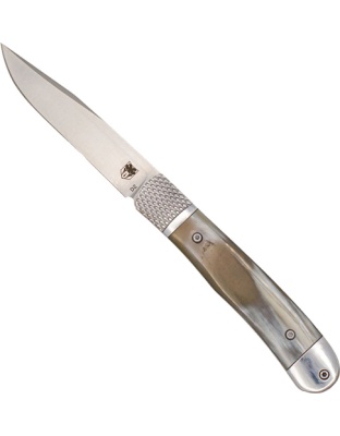 Cobratec Knives Trapper Hidden Release 3.12" Golden Horn D2