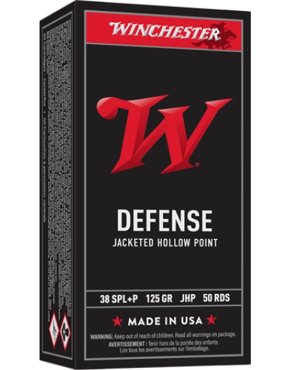 Winchester Ammunition USA 38 Special +P 125 Grain Jacketed Hollow Point 50 Rounds 10 Boxes per Case