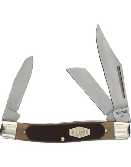Old Timer Knife Senior 3-Blade 3" Stainless Steel Delrin