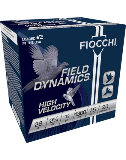 Fiocchi 28 Gauge 2.75" 3/4 Ounce #7.5 1300 Feet Per Second 25 Rounds