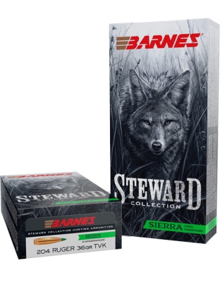 Barnes Steward 204 Ruger 36 Grain Tipped Varmintking 20 Rounds 10BX/C