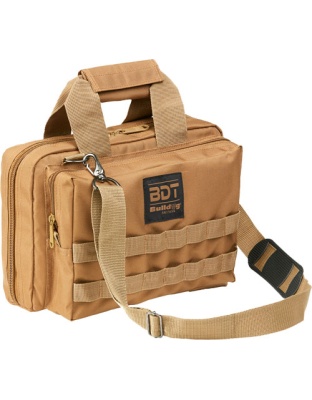 Bulldog Deluxe 2 Pistol Range Bag with Molle Tan