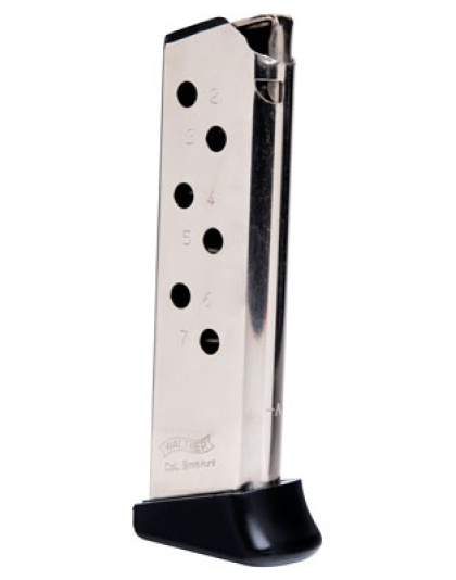 Walther Magazine Ppk/S .380 Automatic Colt Pistol 7 Rounds Finger Rest Nickel
