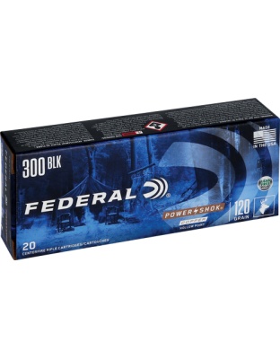 Federal Power-Shok 300 AAC 120 Grain Copper Hollow Point 20 Rounds