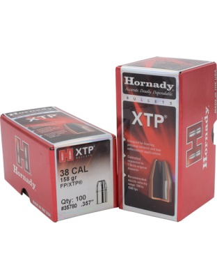 Hornady Bullets 38 Caliber 357 158 Grain XTP-Fp 100 Rounds