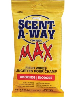 Hunters Specialties Scent Elimination Field Wipes Scent-A-Way Max 24-Pack