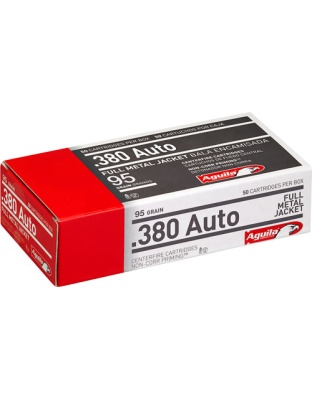 Aguila 380 Automatic Colt Pistol 95 Grain Full Metal Jacket-Round Nose 50 Rounds 20 Boxes per Case