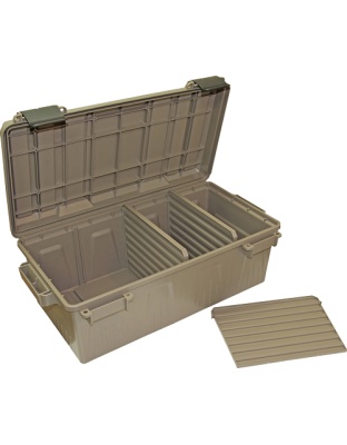 MTM Ammo Crate Divided Utility Box Dark Earth