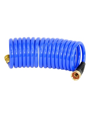 HoseCoil 15' Blue Self Coiling Hose with Flex Relief
