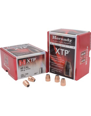 Hornady Bullets 45 Caliber.451 200 Grain XTP 100 Count 15 Boxes per Case