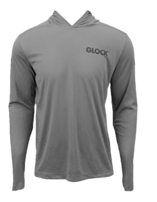 Glock Hooded Performance Long Sleeve Shirt Large Grey