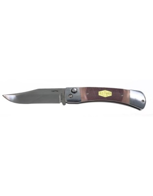 Old Timer Knife Cave Bear Auto 3.9" Stainless Steel/Sawcut Handle & Sheath