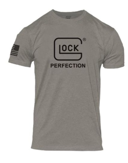 Glock Perfection Tee Short-Sleeve T-Shirt Large Stone Grey