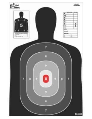 Pro-Shot Products Splatter Shot Target B27 Silhouette Pro 23"X35" 5-Pack